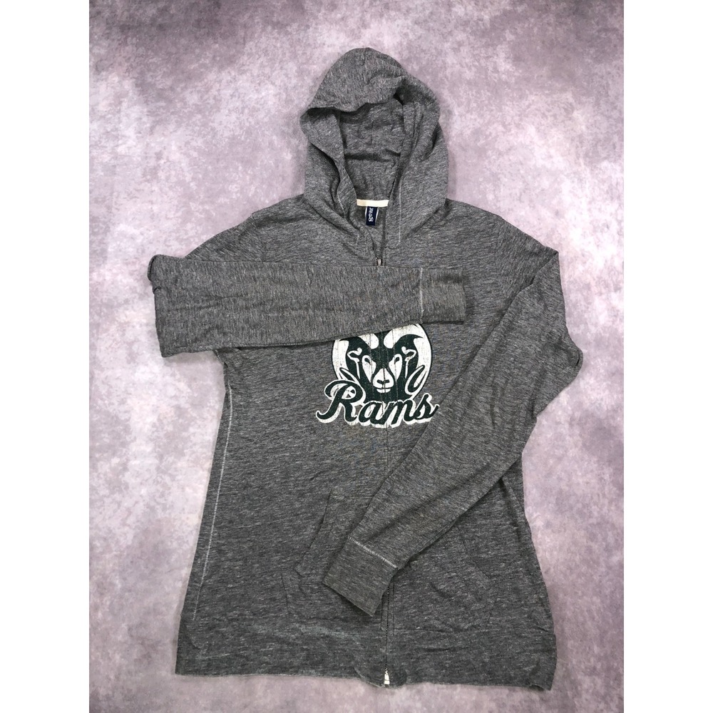 Gear For Sports Colorado State Rams Full Zip Hoodie Gray CSU Sweatshirt Small